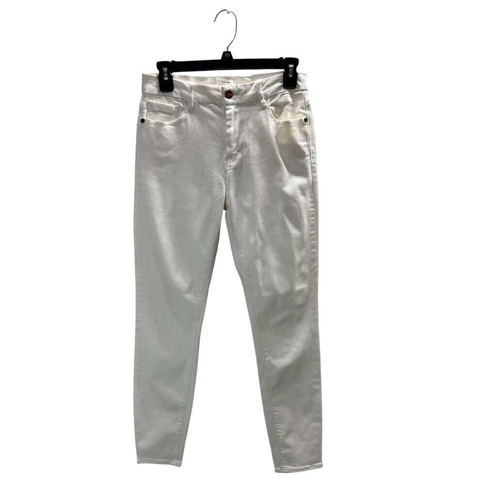 Bohme Jeans Women's Size 28 Ivory White Skinny Cotton Blend